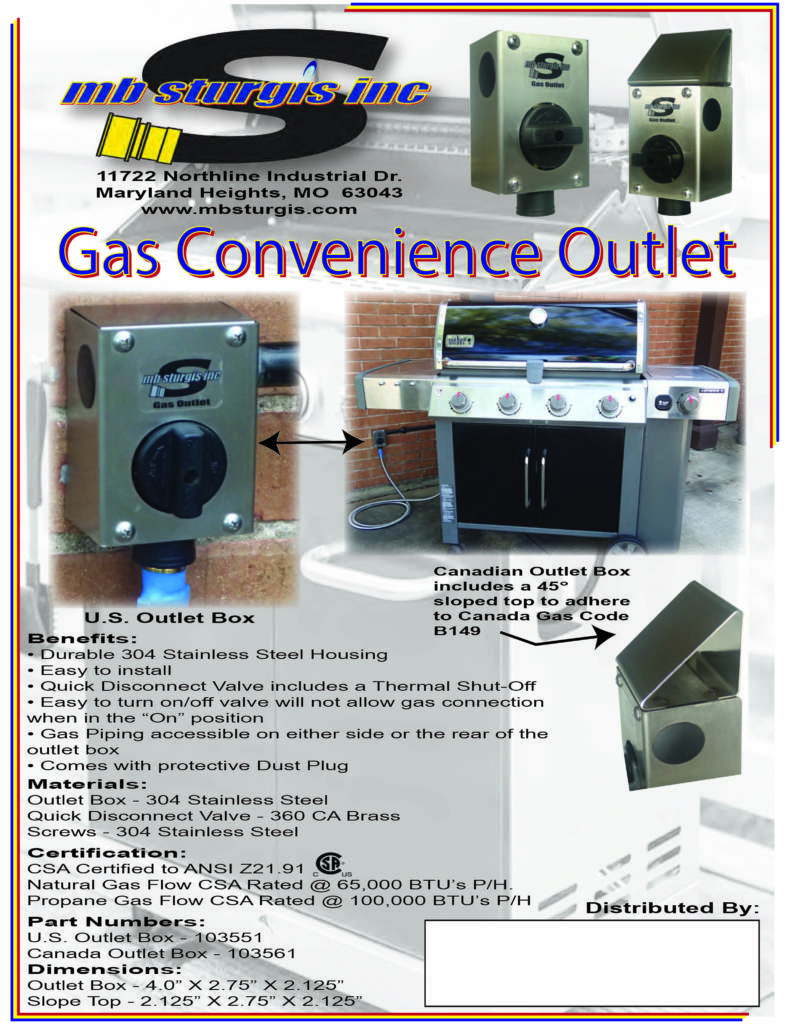 Stainless Steel Gas Outlet Box Calóre Equipment